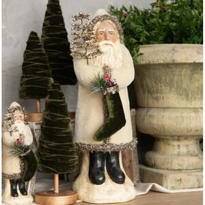 Ragon House Christmas 16.5" Oatmeal Velvet Belsnickle Santa Figurine NEW